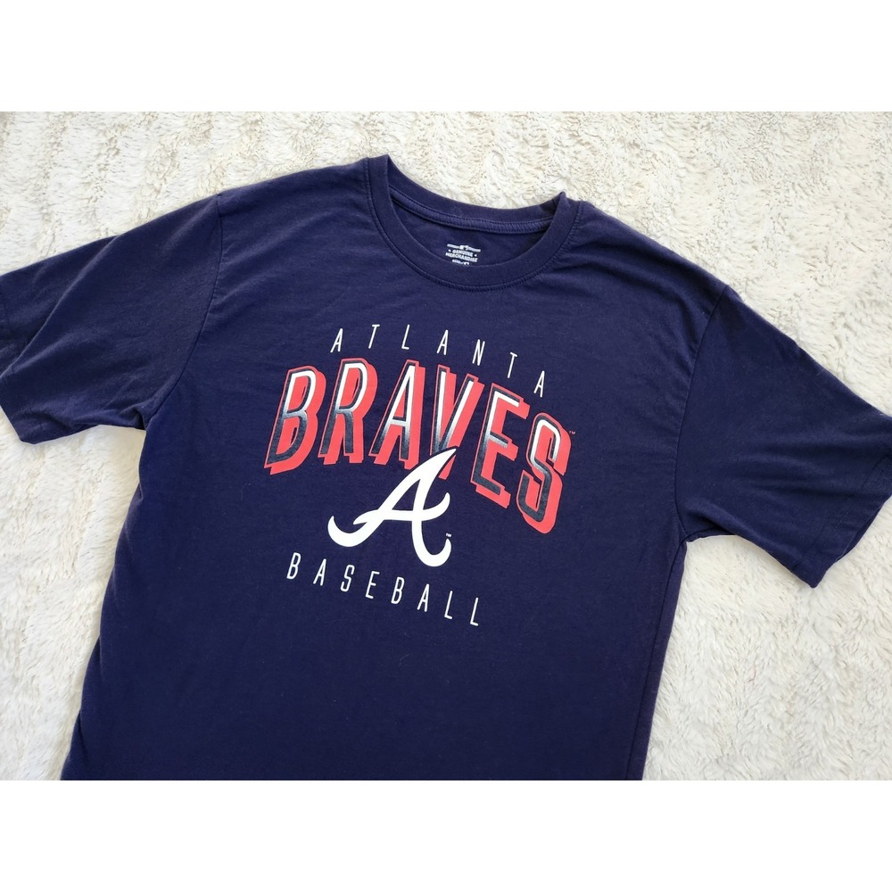 Atlanta Braves Kids Size Large (14/16 L) T-Shirt Genuine Merchandise